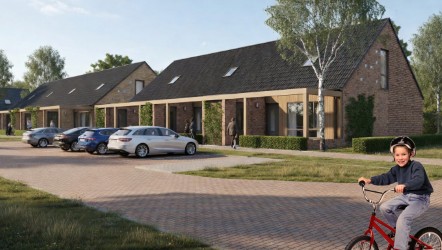 Impressie van de levensloopbestendige woningen in Polderpark